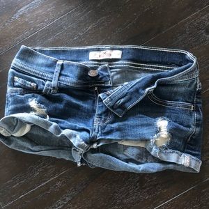 Hollister ripped jean shorts